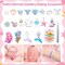 802Pcs Mermaid Beads Jewelry Making Kit, Mermaid-Inspired Beads & Charms Set with Elastic Strings and Tools, Bracelet & Necklace Craft Supplies (802 Pieces)